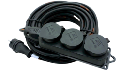 Prodlužovací kabel venkovní gumový 10m 3-zásuvka 230V H07RN-F 3x1,5mm TITANEX