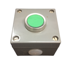 Spínač T6 S1A 30 ZE tlačítko v kovové ovládací skříňce zelené IP54 Elektropřístroj