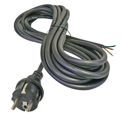 Flexo šňůra 3m 3x1,5 napájecí kabel gumový černý H05RR-F Tipa