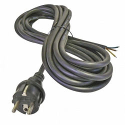 Flexo šňůra 10m 3x1,5mm černý napájecí kabel gumový H05RR-F Precon