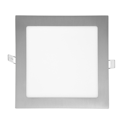 Led panel stropní do podhledu 18W čtvercový 225mm chrom IP20 240V 2700K Ecolite