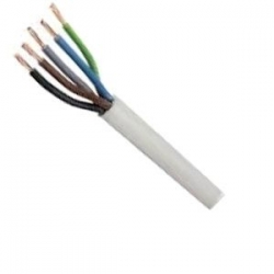 Kabel H05VV-F 5Gx1 ( CYSY 3Cx0,75 ) bílý ohebný flexibilní NKT kabely