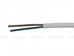 Kabel CYSY 2x1,5 H05VV-F bílý ohebný flexibilní NKT kabely