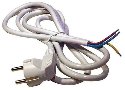 Flexo šňůra 3m 3x0,75 napájecí kabel bílý PVC H05VV-F Precon