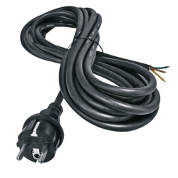 Flexo šňůra 5m 3x2,5 napájecí kabel gumový černý H05RR-F Tipa
