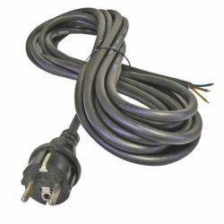 Flexo šňůra 5m 3x1,5 napájecí kabel gumový černý H05RR-F 