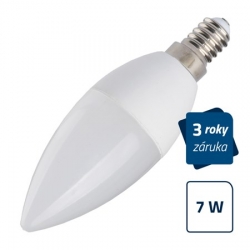 Žárovka LED 7W E14 C37 bílá přírodní Geti