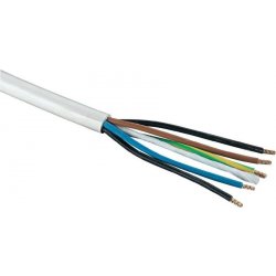 Kabel CYSY 5Gx0,75 H05VV-F bílý ohebný flexibilní NKT kabely