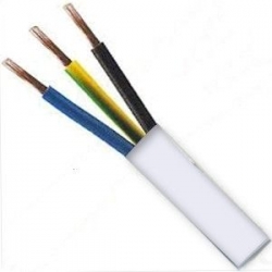 Kabel H03VV-F 3Gx0,5 (CYSY 3Cx0,5) bílý ohebný flexibilní NKT kabely