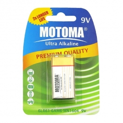 Baterie 9V 6F22 Ultra Alkaline MOTOMA 