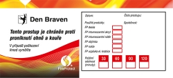 Protipožární identifikační samolepka FP10 Den Braven