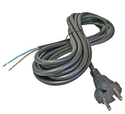 Flexo šňůra 3m 2x1,5mm napájecí kabel černý gumový H05RR-F