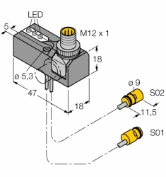 Čidlo Ni2-K09-0,095/0,11-BDS-2AP6X3-H1141/S34