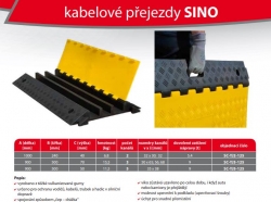 Kabelový přejezdový most gumový 3-kanálový 900x500x70mm SC-YJ3-125 SINO 2 Toraka elektro materiály