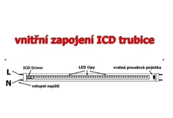 LED trubice 10W 60cm N60-WD T8 denní bílá T-LED