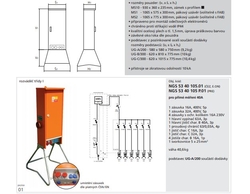 Rozvaděč staveništní pro přímé měření PRE NGS 53 40 105.P.01 N.G.Elektro