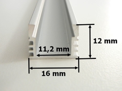 Lišta LED profil vysoký mikro ALU N7-2m