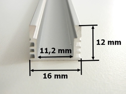 Hliníková lišta pro LED neony 2m ALU N7-2 T-LED