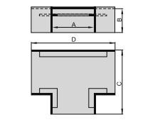 Kryt kabelové lišty 40x40mm Polyprofil T- kus T 40040 