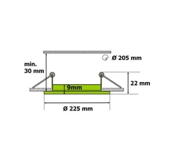 Led panel stropní do podhledu 18W kulatý 225mm denní bílá 4000K T-LED