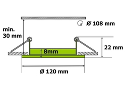 Led panel stropní do podhledu 6W kulatý 120mm studená bílá 6000K T-LED