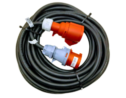 Prodlužovací kabel venkovní gumový 380V - 400V 10m 16A 4P 4x1,5m2m IP44 TITANEX 