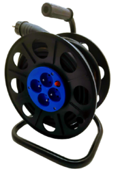 Prodlužovací kabel černý na bubnu 20m 4-zásuvka 3x2,5mm PKB-20-32 TITANEX 