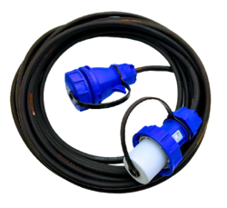 Prodlužovací kabel gumový venkovní 20m 1-zásuvka 230V černý voděodolný IP68 TITANEX 