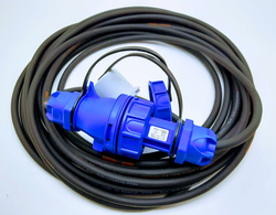 Prodlužovací kabel gumový 230V 1m 1-zásuvka vodotěsný IP68 H07RN-F 3x1,5 TITANEX