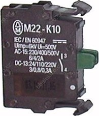 M22-K10 EATON 213676 spínací kontaktní prvek čelní upevnění šroubové svorky 1Z 