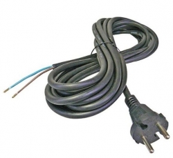 Flexo šňůra 5m 2x1 napájecí kabel gumový černý H05RR-F Precon