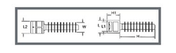 Hmoždinka 8mm pro vázací pásky fašety do 9mm 37x6,3mm 1ks EKP-HMP-8 Wapro