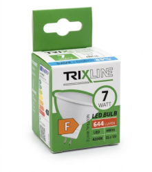 Žárovka LED 12V 7W MR16 GU5,3 bodovka 4200K denní bílá TR LED MR16 Trixline