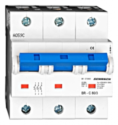 Jistič 63A třífázový 3P Schrack C 25kA BR573630-950820395 LH 