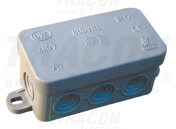Krabice instalační rozbočovací 80×42×40mm šedá IP54 PD75X35 Tracon electric