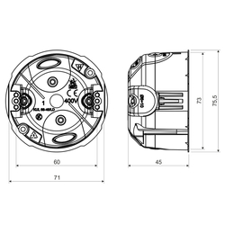 Krabice KUL 68-45/LD_NA Kopos do sádrokartonu univerzální 73mm