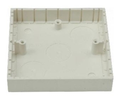 Krabice lištová hranatá nízká panelová bez víčka 6480-10 82x82x15 mm Polyprofil