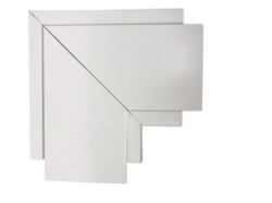 Kryt lišty 110x70mm pro parapetní kanál roh plochý UP 11070 Polyprofil