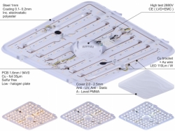 Led stropní svítidlo stmívatelné 50W s dálkovým ovládáním LC811W/S NEDES