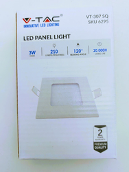 Led panel stropní do podhledu 3W čtvercový 84x84mm teplá bílá 3000K V-TAC