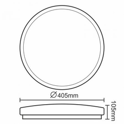 Led stropní svítidlo nástěnné 24W na dálkové ovládání bílé 2700-6000K LC800A/SI Nedes