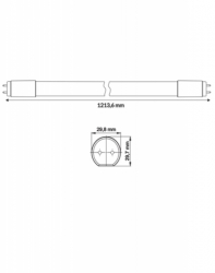 Led trubice 120 cm 18W T8 G13 230V 4000K denní bílá led zářivka ECO