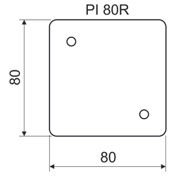 Nehořlavá podložka pod elektrické zásuvky a vypínače 80x80x5mm PI80R CEMVIN