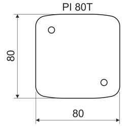 Nehořlavá podložka pod elektrické zásuvky a vypínače 80x80x5mm PI80T CEMVIN