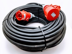 Prodlužovací kabel 50m 380V - 400V 16A 5P IP44 5x2,5mm černý gumový TITANEX 