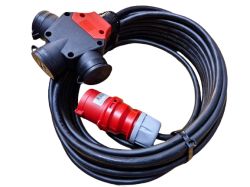 Prodlužovací kabelová redukce 400V / 230V 15m IP44 16A 4P+3P H07RN-F 4x1,5 TITANEX 