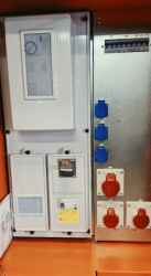 Staveništní rozvaděč Walther Werke WAV 0100BR1 podružný 63A 24kVA oranžový s proudovým chráničem