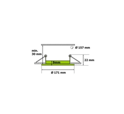 Led panel stropní do podhledu 12W kulatý 171mm denní bílá 4000K T-LED