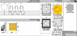 Vačkový přepínač reverzační vestavný 16A 660V 5kW YPT304M16 Opascompany