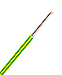 Vodič CY 1 mm2 H05V-U zeleno-žlutý měděný drát plný NKT